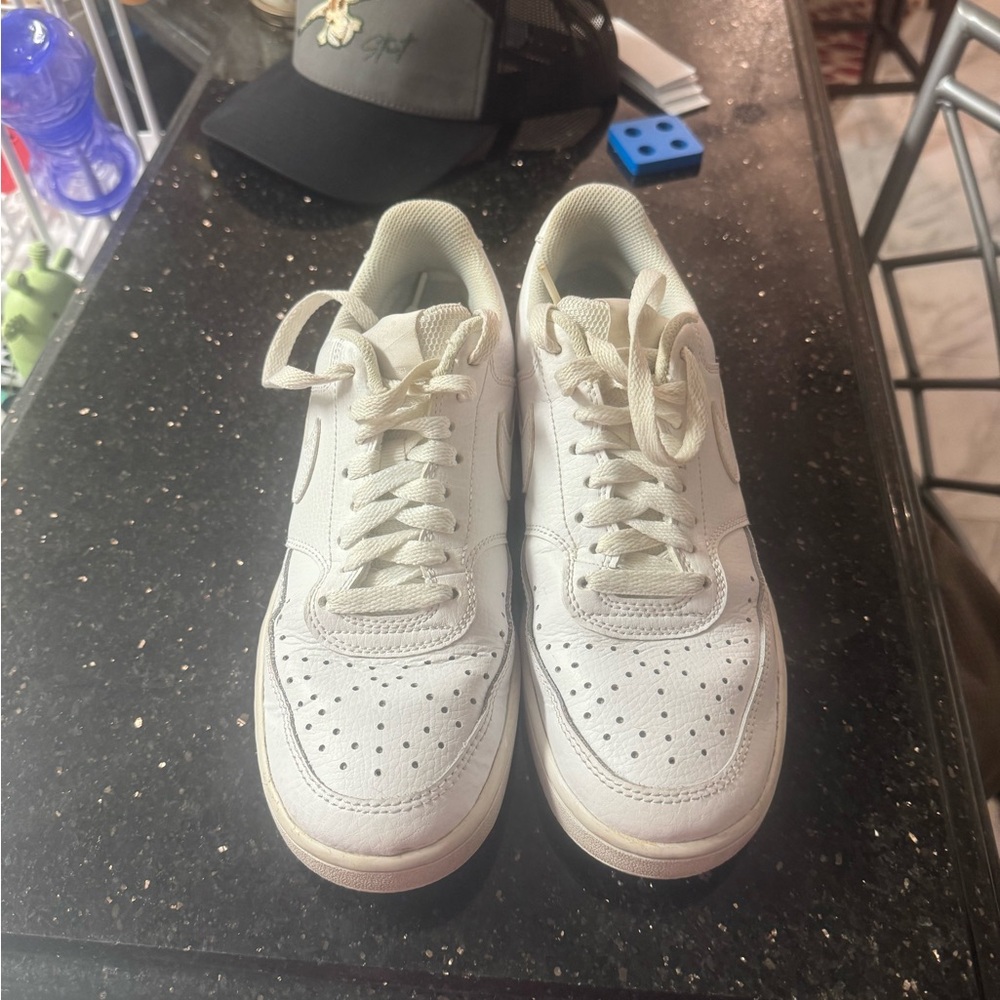 White Nike Court Vision Athletic Sneakers